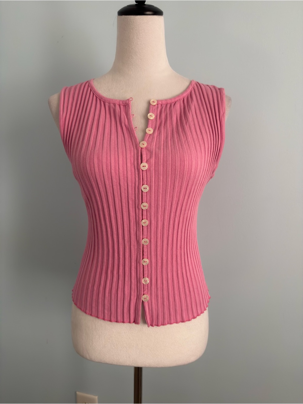 Free People Tilly Rib Button-Up Top Size M